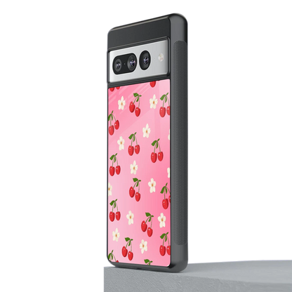 Berry Bliss stylish phone case for google pixel 7 pro | glossy glass and slim fit