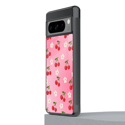 Berry Bliss stylish phone case for google pixel 8 pro | glossy glass and slim fit