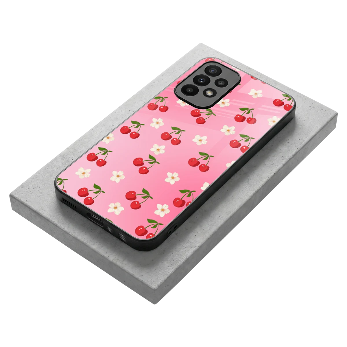 Berry Bliss stylish phone case for samsung galaxy a23 | glossy glass and slim fit