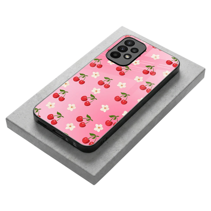 Berry Bliss stylish phone case for samsung galaxy a23 | glossy glass and slim fit