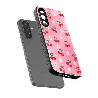 Berry Bliss sleek samsung galaxy a37 5g cover with tempered glass back and TPU edges