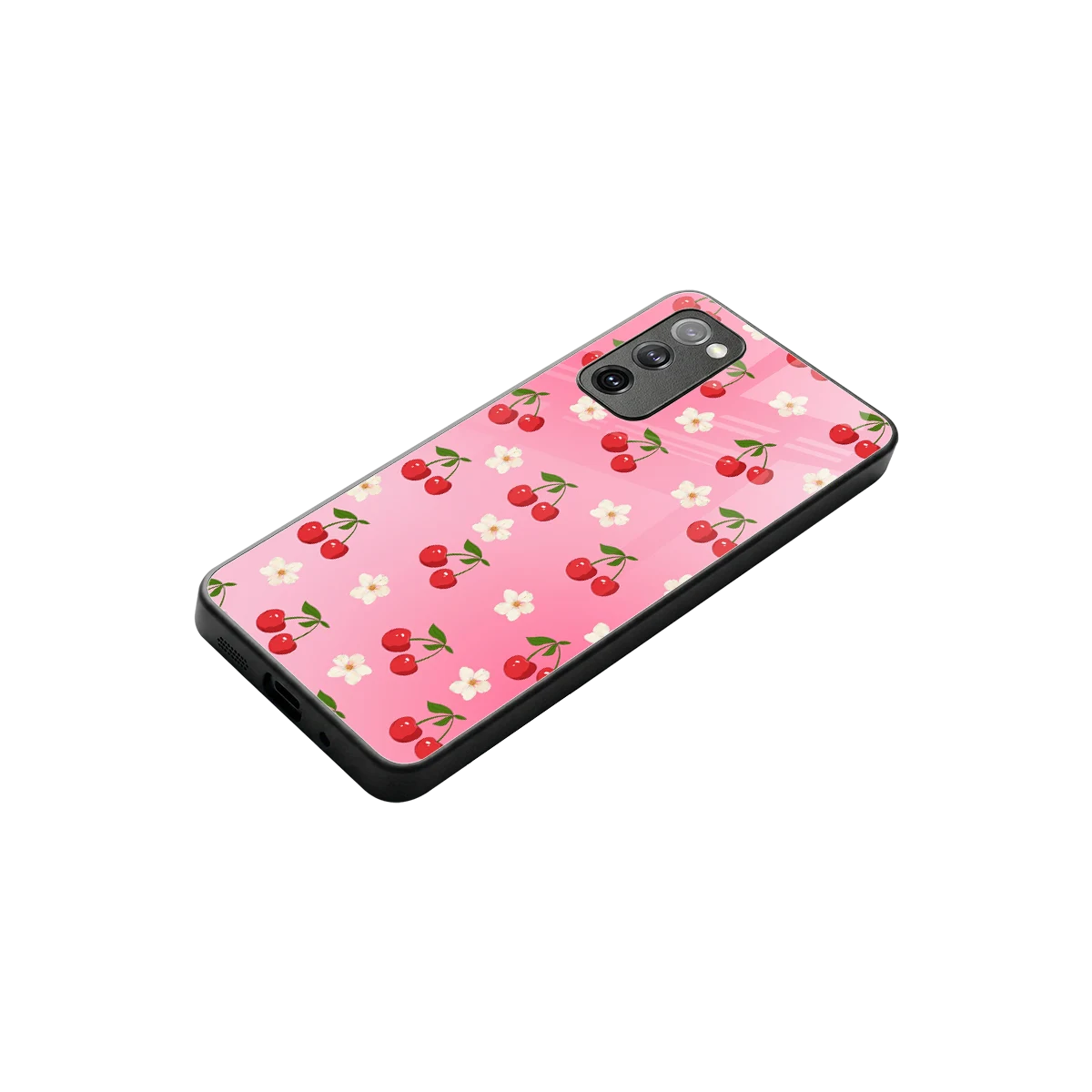 Berry Bliss stylish phone case for samsung galaxy s20 fe | glossy glass and slim fit