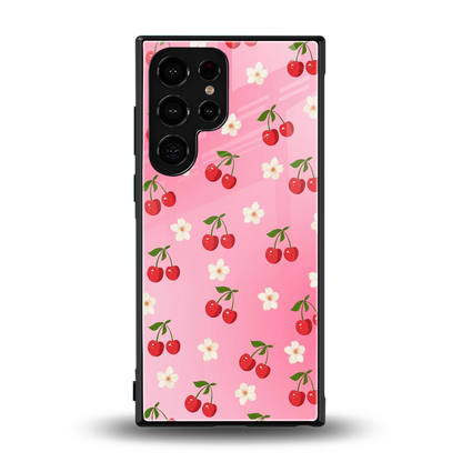 Berry Bliss back phone cover | glass case for samsung galaxy s24 ultra