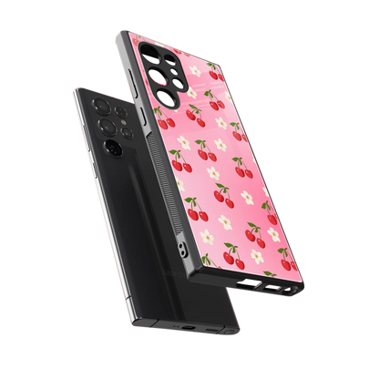 Berry Bliss sleek samsung galaxy s24 ultra cover with tempered glass back and TPU edges