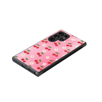 Berry Bliss stylish phone case for samsung galaxy s23 ultra | glossy glass and slim fit