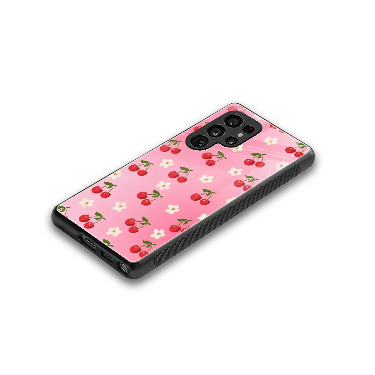 Berry Bliss stylish phone case for samsung galaxy s25 ultra | glossy glass and slim fit