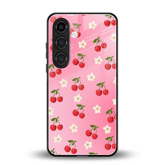 Berry Bliss back phone cover | glass case for samsung galaxy s24 plus