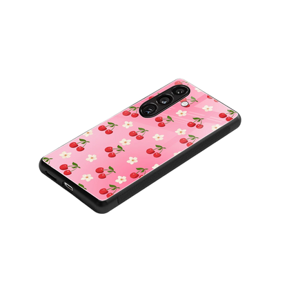 Berry Bliss stylish phone case for samsung galaxy s24 | glossy glass and slim fit