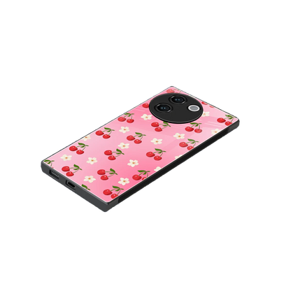Berry Bliss stylish phone case for vivo v30e | glossy glass and slim fit