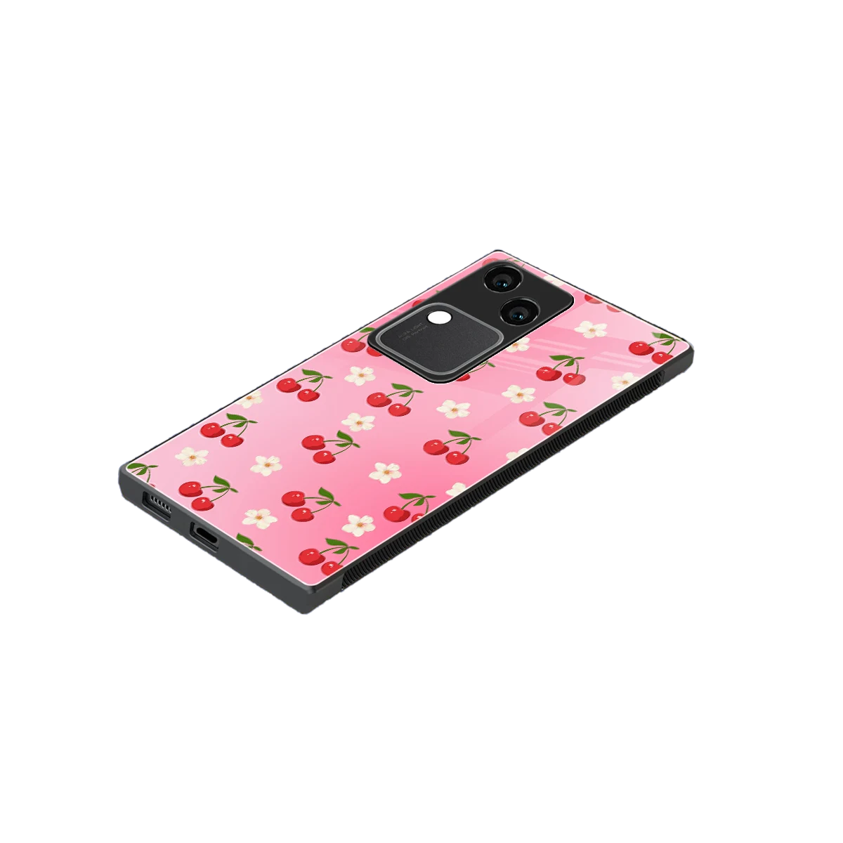 Berry Bliss stylish phone case for vivo v30 | glossy glass and slim fit