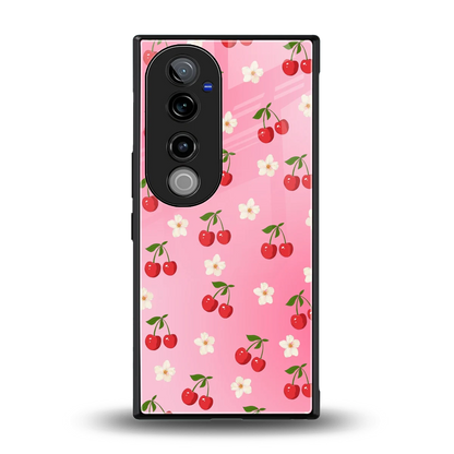 Berry Bliss back phone cover | glass case for vivo v40 pro