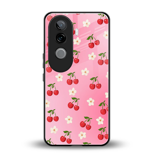 Berry Bliss back phone cover | glass case for vivo v40e