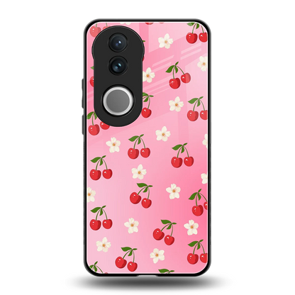 Berry Bliss back phone cover | glass case for vivo v50