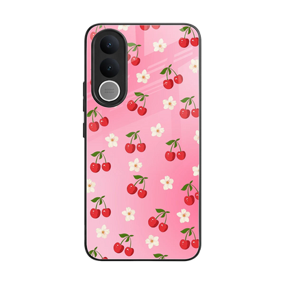 Berry Bliss back phone cover | glass case for vivo v70 fe