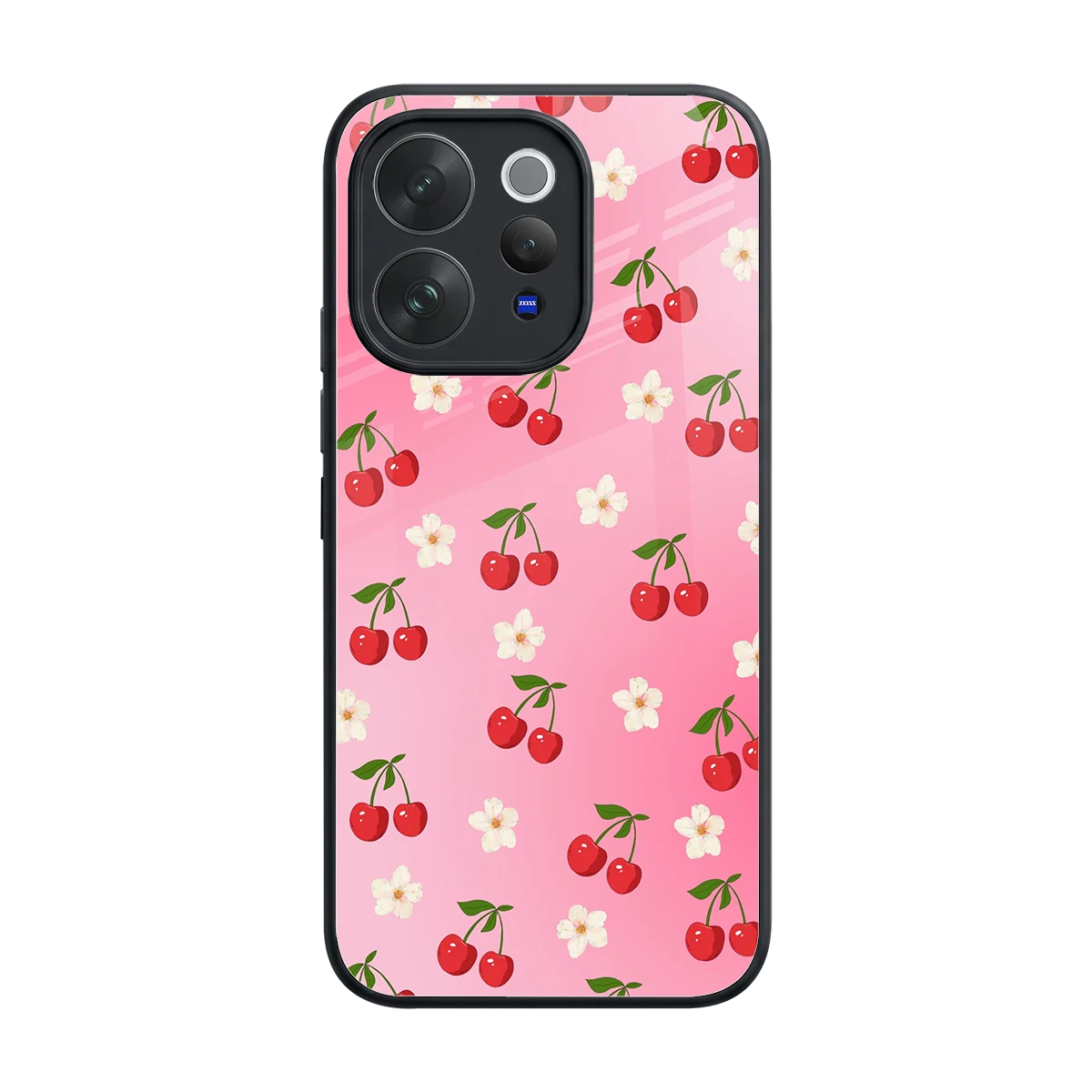 Berry Bliss back phone cover | glass case for vivo v70 elite