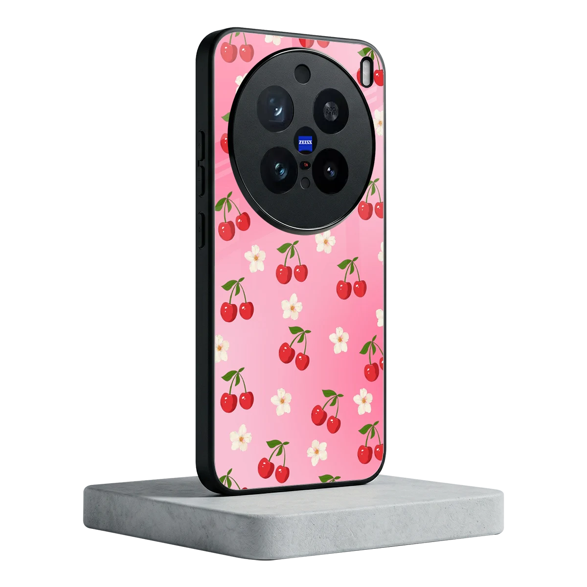 Berry Bliss vivo x200 pro mobile cover | shockproof glass phone case