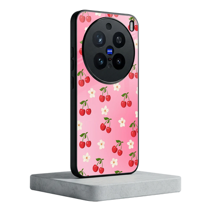 Berry Bliss vivo x200 pro mobile cover | shockproof glass phone case