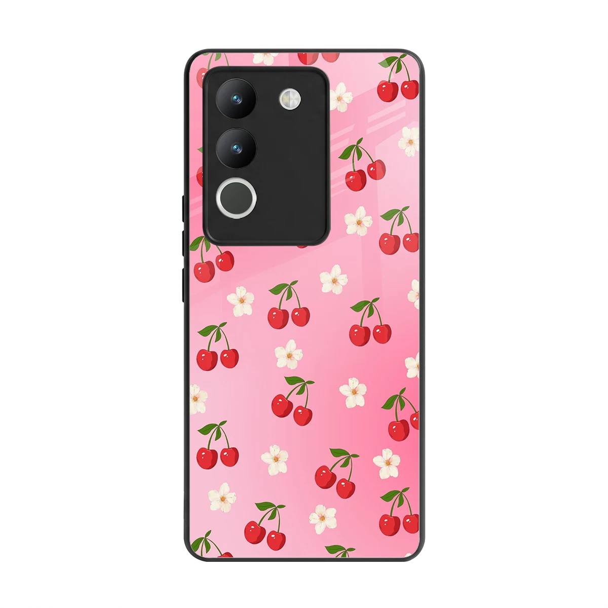 Berry Bliss back phone cover | glass case for vivo y200 5g