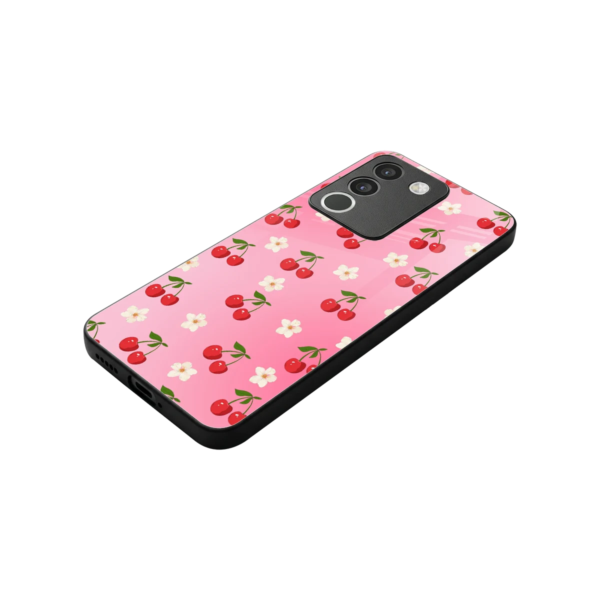 Berry Bliss stylish phone case for vivo y200 5g | glossy glass and slim fit