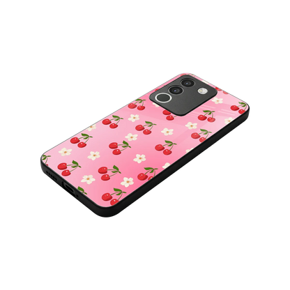 Berry Bliss stylish phone case for vivo y200 5g | glossy glass and slim fit