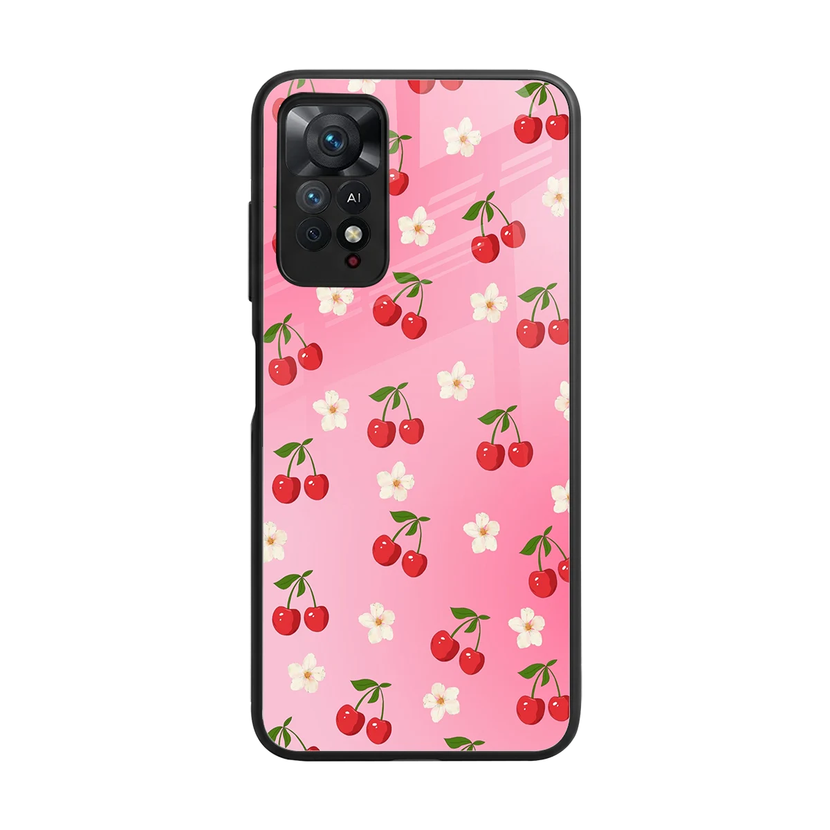 Berry Bliss back phone cover | glass case for redmi note 11 pro