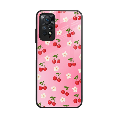 Berry Bliss back phone cover | glass case for redmi note 11 pro