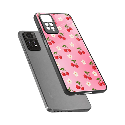 Berry Bliss sleek redmi note 11 pro cover with tempered glass back and TPU edges