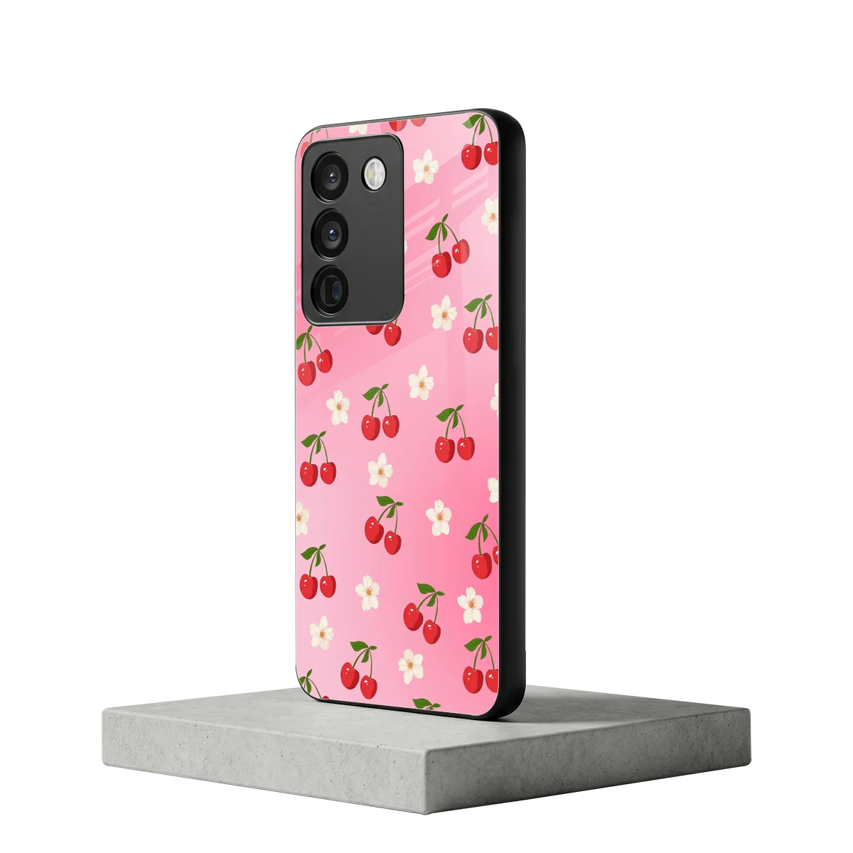 Berry Bliss vivo y200 5g mobile cover | shockproof glass phone case