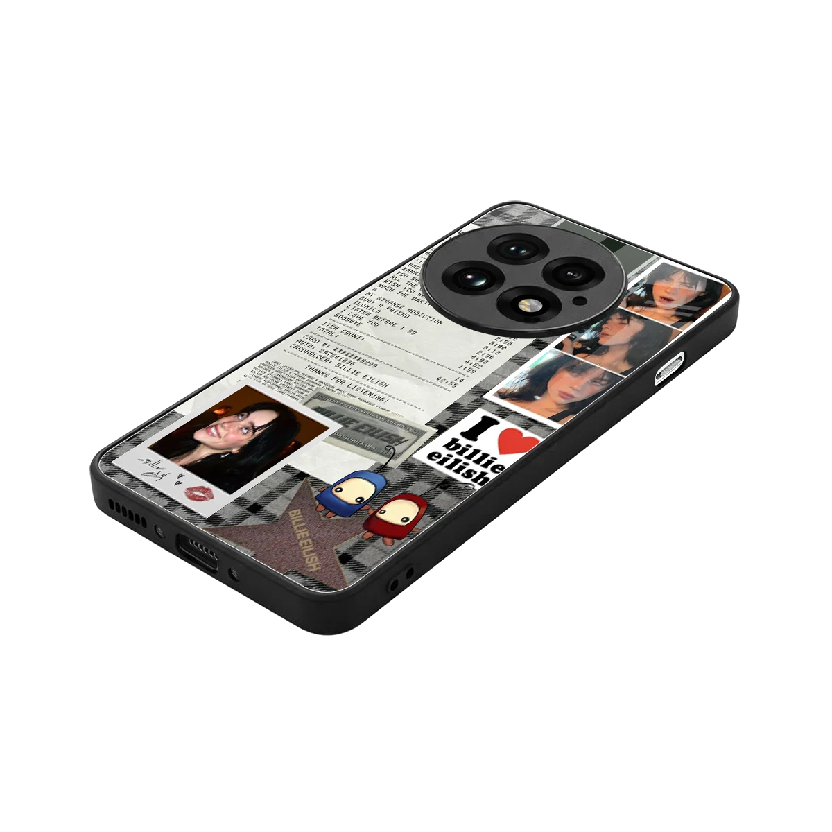 Billie Eilish stylish phone case for oneplus 13 | glossy glass and slim fit