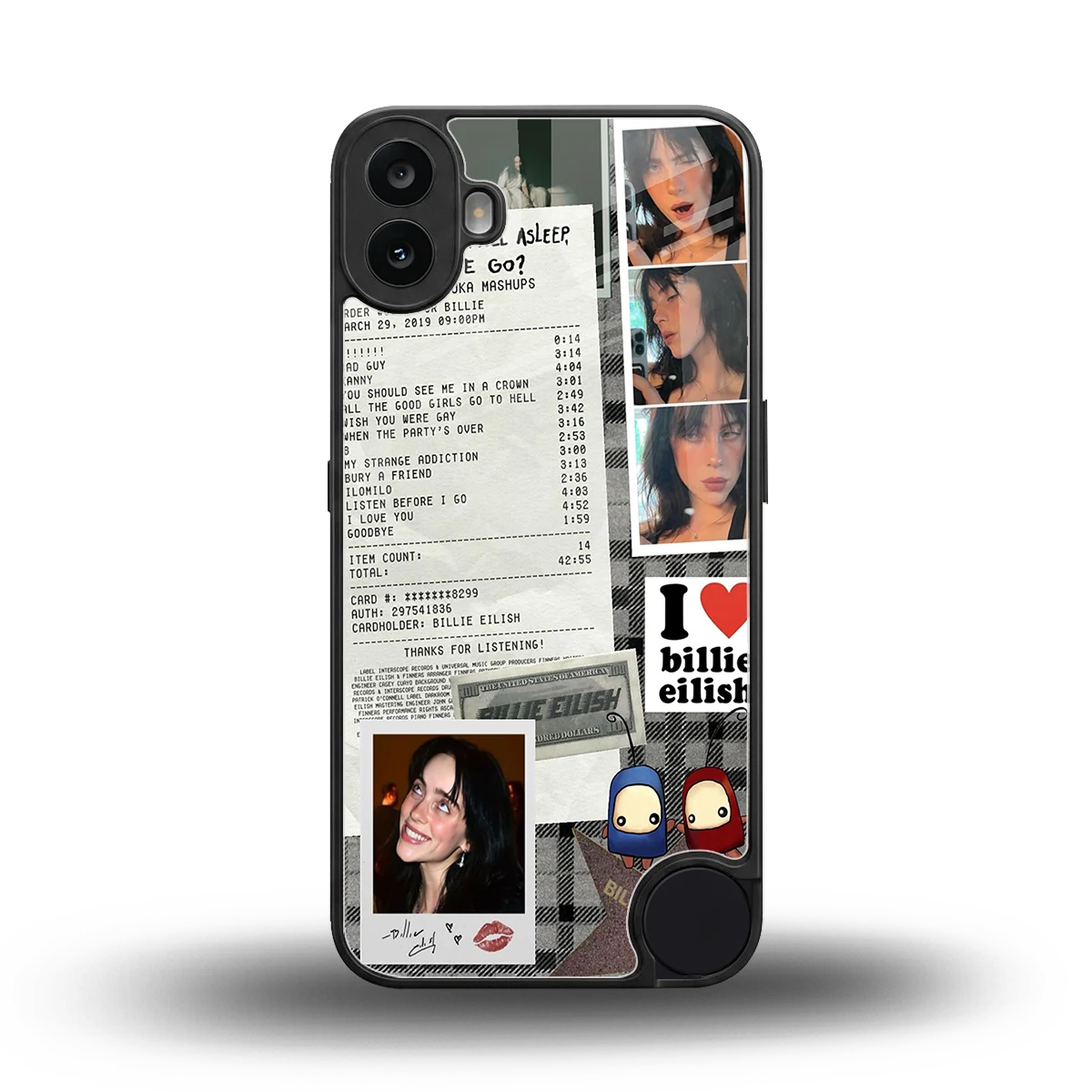 Billie Eilish back phone cover | glass case for cmf nothing phone 1