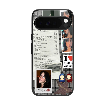 Billie Eilish back phone cover | glass case for google pixel 10 pro xl