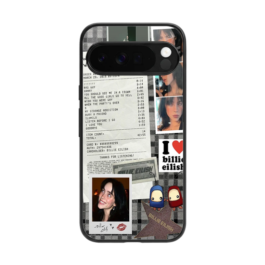 Billie Eilish back phone cover | glass case for google pixel 10 pro xl