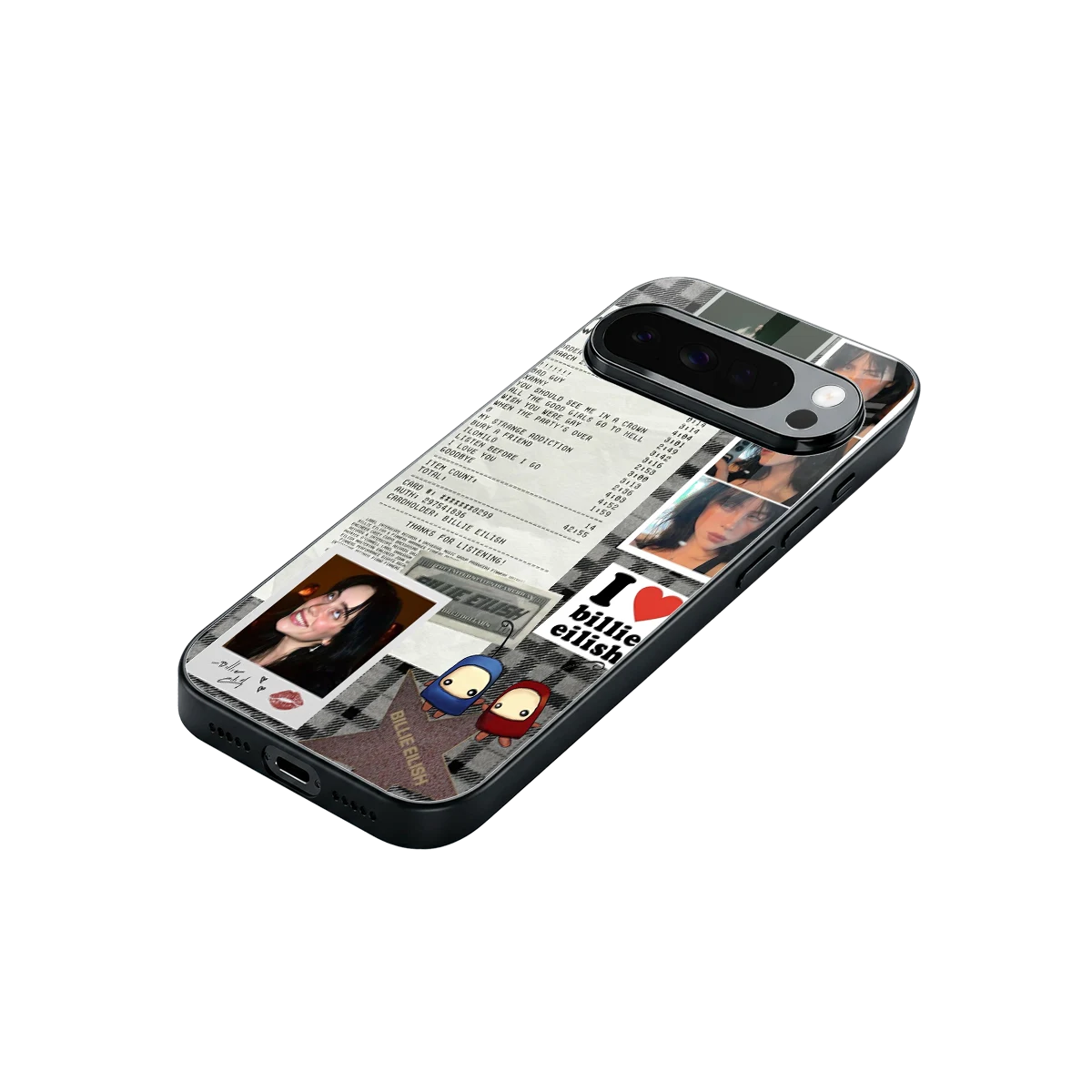 Billie Eilish stylish phone case for google pixel 10 pro xl | glossy glass and slim fit