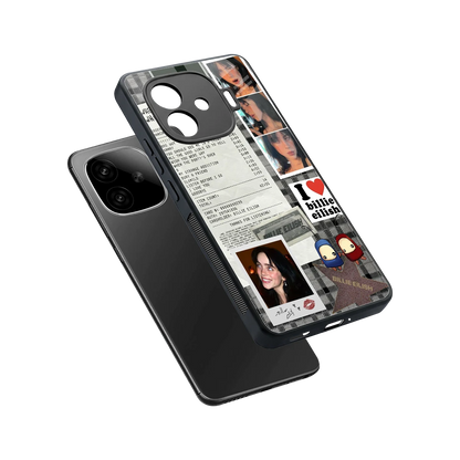 Billie Eilish sleek iqoo neo 10r 5g cover with tempered glass back and TPU edges