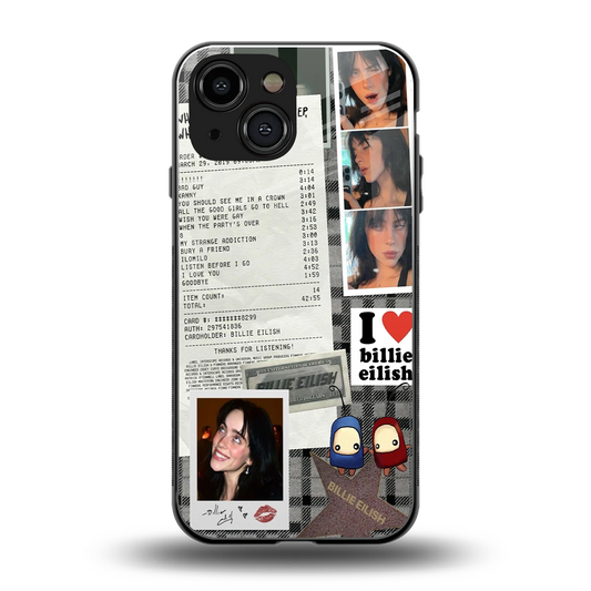 Billie Eilish back phone cover | glass case for iphone 13 mini