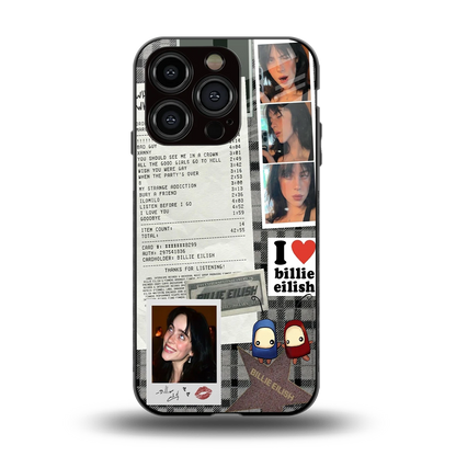 Billie Eilish back phone cover | glass case for iphone 11 pro