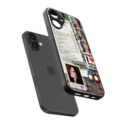 Billie Eilish sleek iphone 16 plus cover with tempered glass back and TPU edges