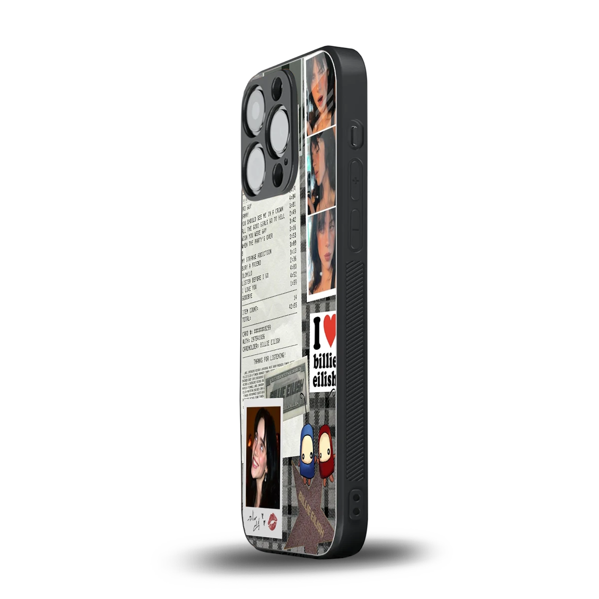 Billie Eilish iphone 16 pro mobile cover | shockproof glass phone case