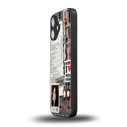 Billie Eilish iPhone 16 mobile cover | shockproof glass phone case