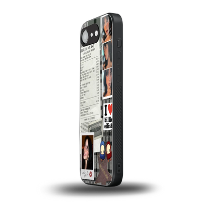 Billie Eilish iphone 16e mobile cover | shockproof glass phone case