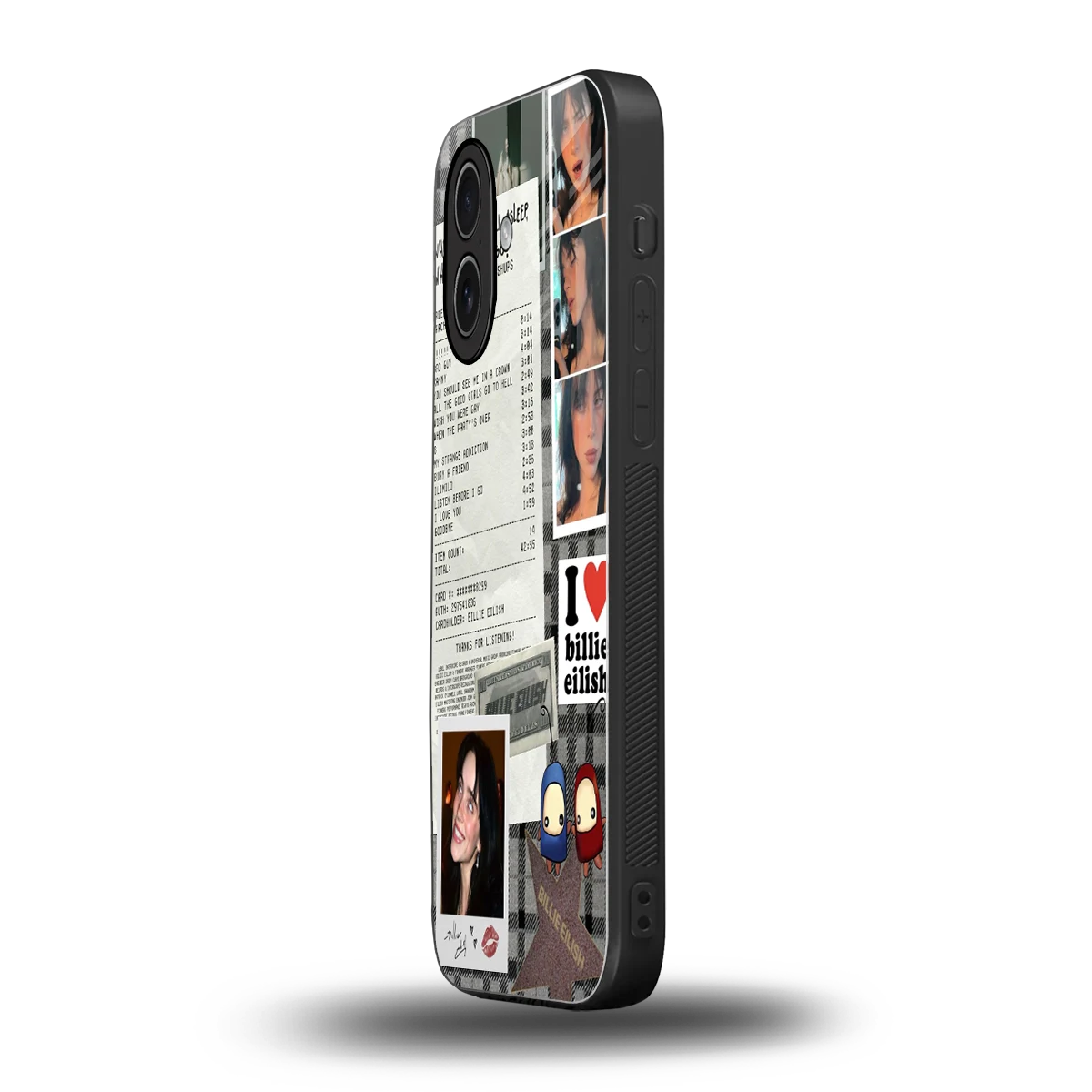 Billie Eilish iphone 17 mobile cover | shockproof glass phone case