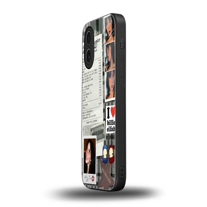 Billie Eilish iphone 17 mobile cover | shockproof glass phone case