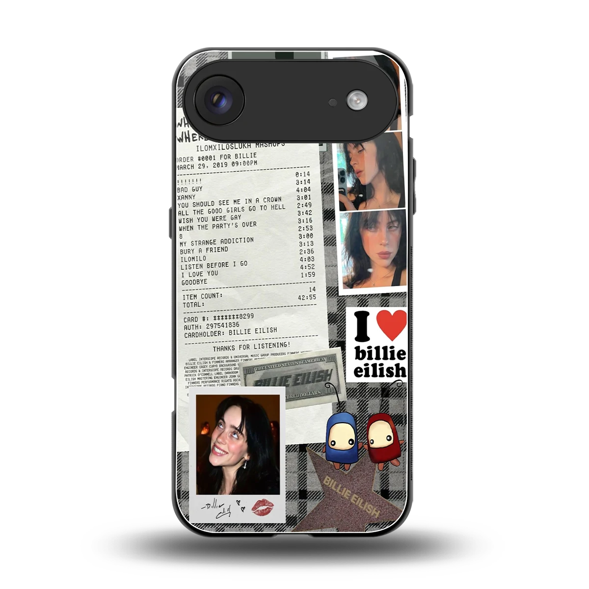 Billie Eilish back phone cover | glass case for iphone air