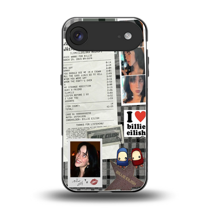 Billie Eilish back phone cover | glass case for iphone air