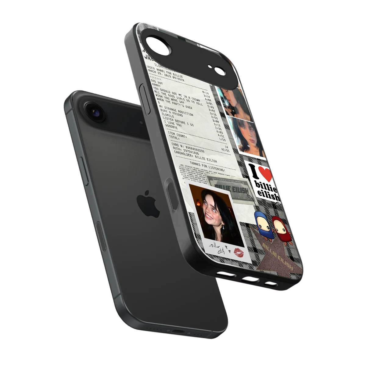 Billie Eilish sleek iphone air cover with tempered glass back and TPU edges