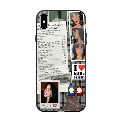 Billie Eilish back phone cover | glass case for iphone xs max
