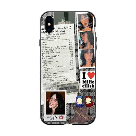 Billie Eilish back phone cover | glass case for iphone xs max