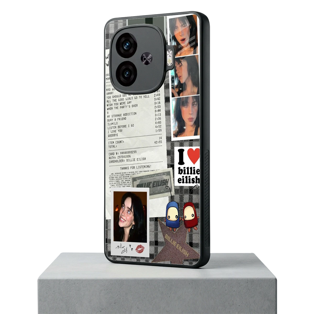 Billie Eilish iqoo neo 10r 5g mobile cover | shockproof glass phone case