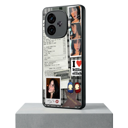 Billie Eilish iqoo neo 10r 5g mobile cover | shockproof glass phone case
