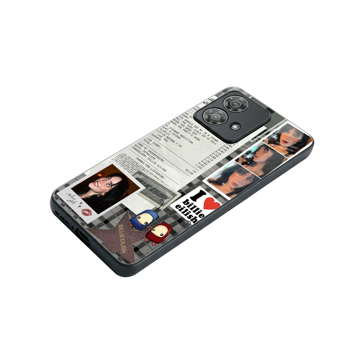 Billie Eilish stylish phone case for motorola edge 40 neo 5g | glossy glass and slim fit